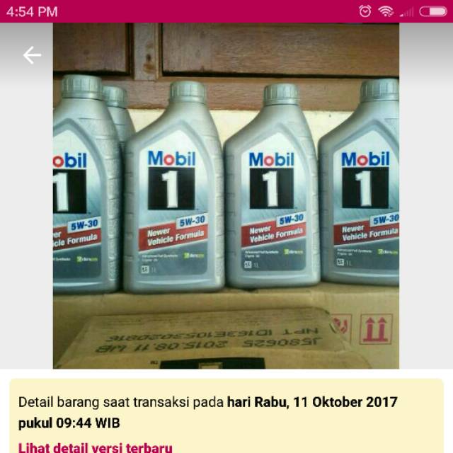 Oli mobil 1 5w30 original full synthetic