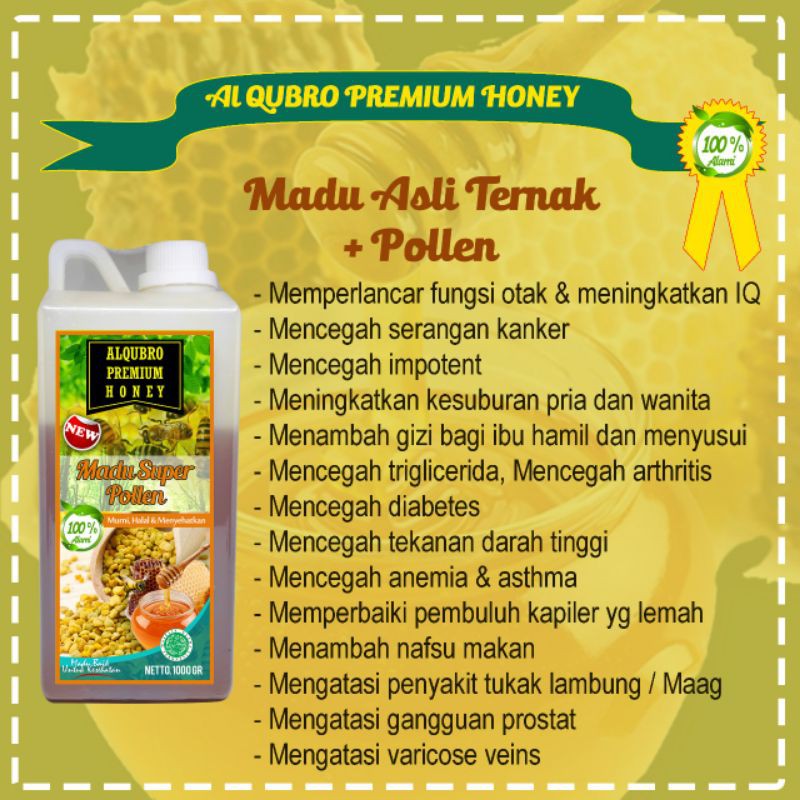 

Madu Alqubro Premium Honey Super Pollen