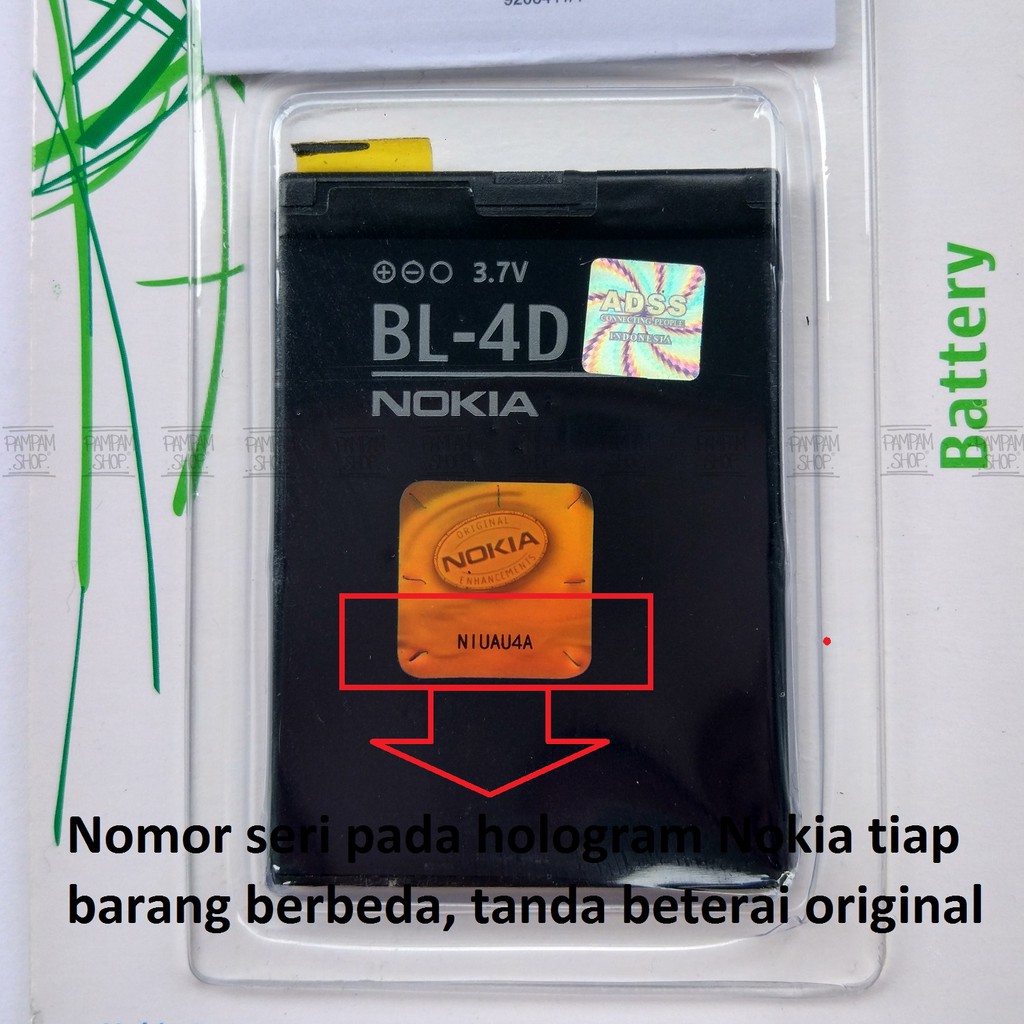 Baterai Nokia E5-00 BL4D Original ( Batre, Batrai, Battery, ORI, OEM, BL 4D, BL 4 D, BL-4D, E5 00)