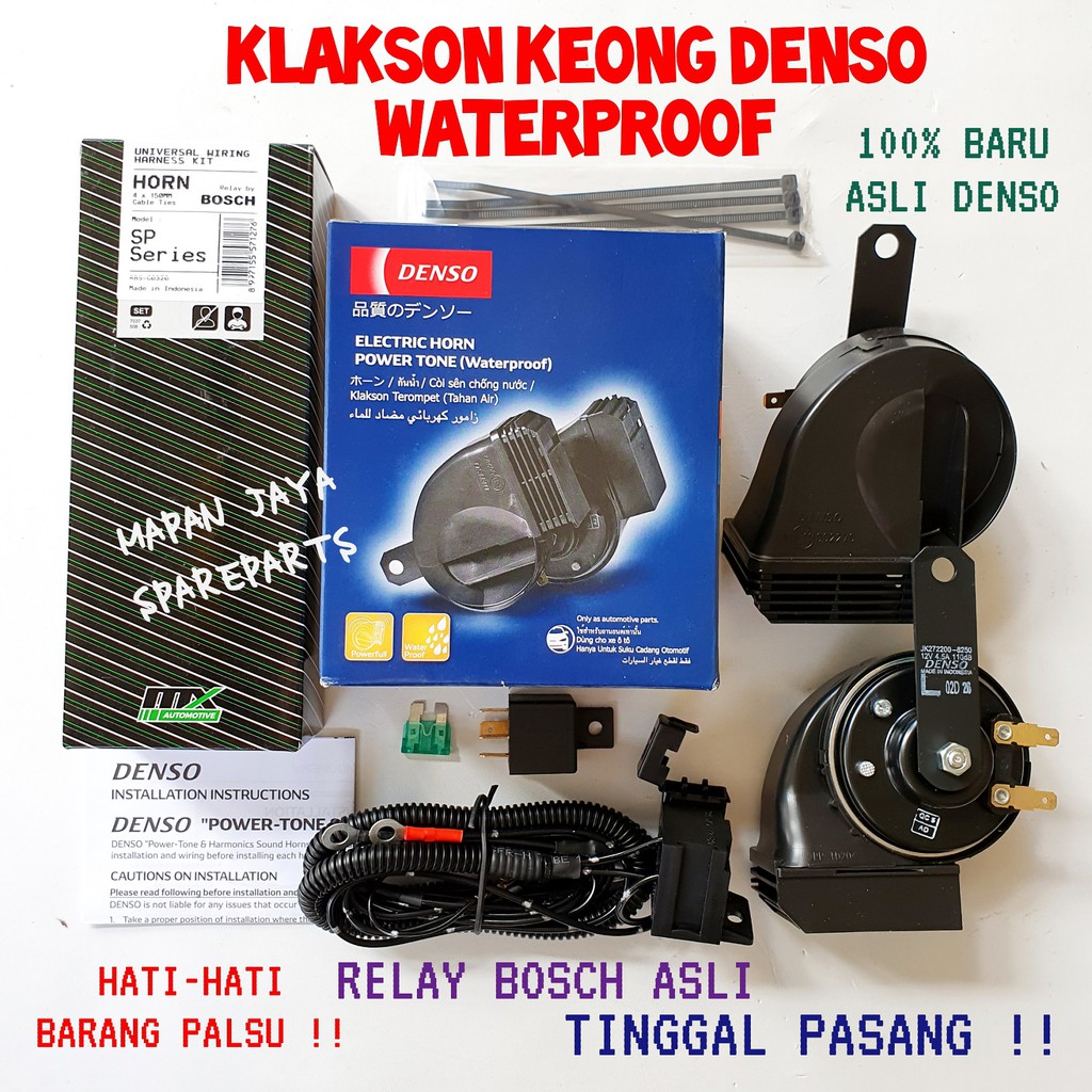 Foto KLAKSON KEONG DENSO Waterproof TAHAN AIR ORIGINAL - Untuk MOBIL & MOTOR