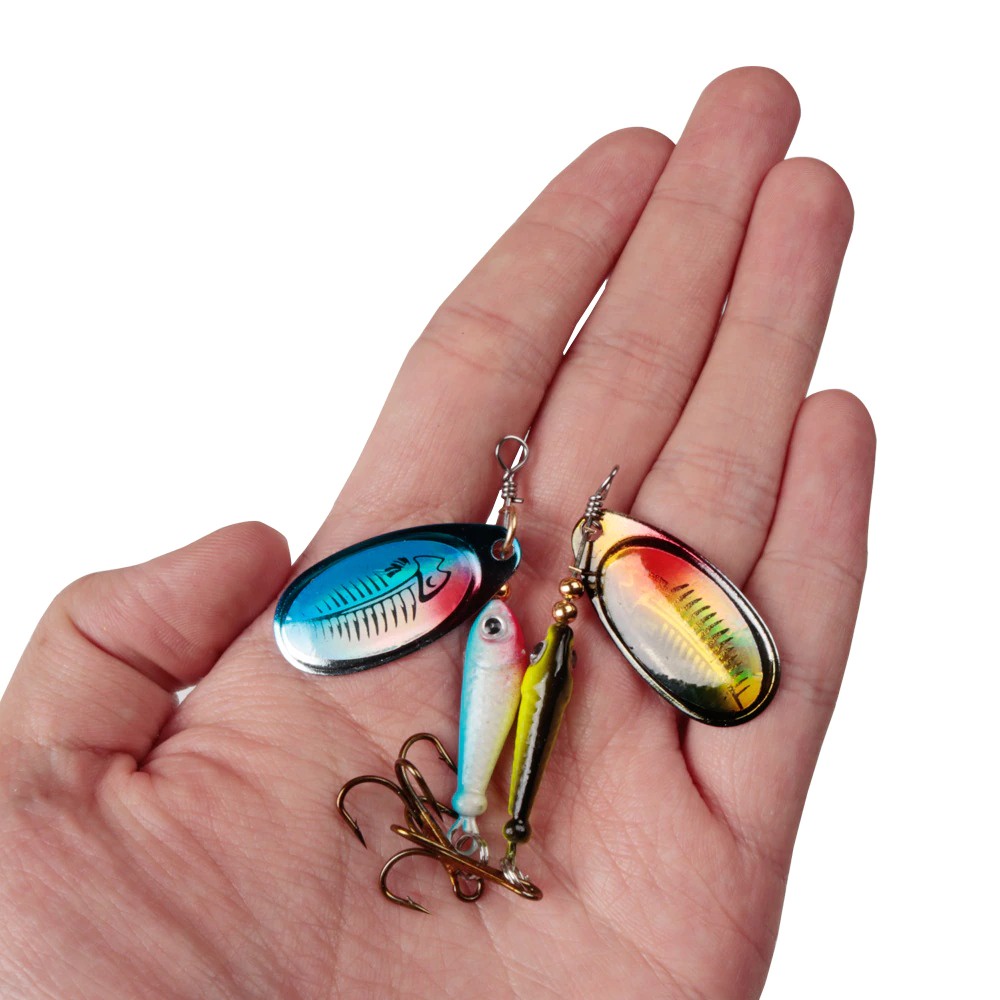 gs8 lushazer umpan pancing ikan spinner fishing lure 9g - lu79 - green Pro