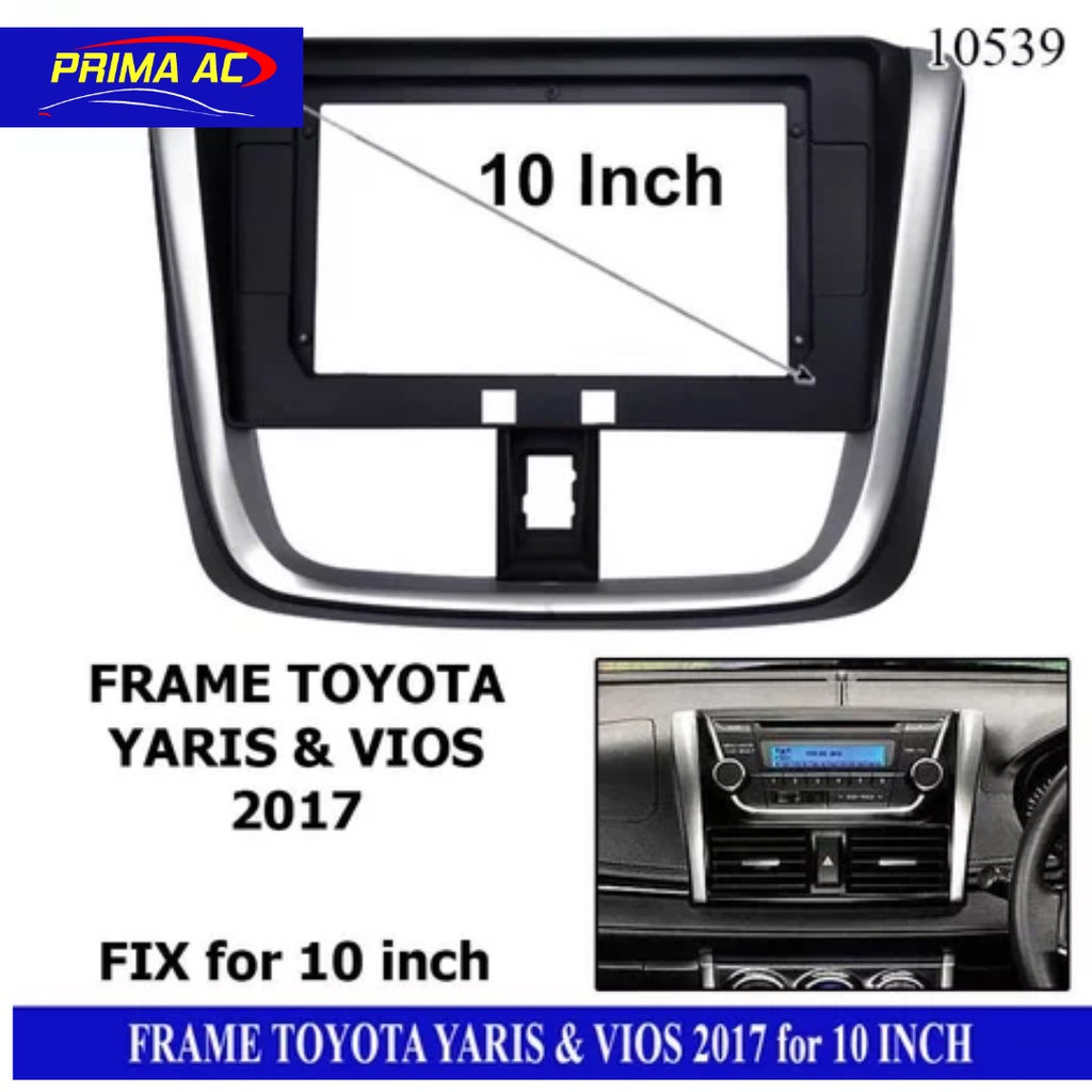 PANEL / FRAME DOUBLE DIN 10 INCH YARIS 2017+KABEL