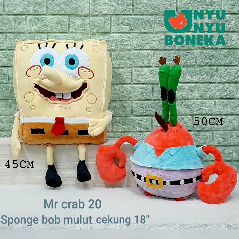 Boneka spong Bob impor besar 50cm bantal spongbob