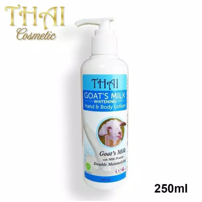 (CYBER) COD THAI GOAT’S MILK HAND AND BODY LOTION 250ML BPOM - Thai goats milk lotion Ready stock