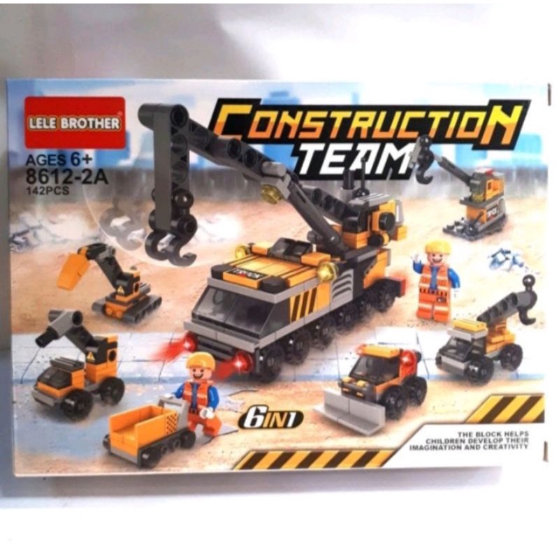 Mainan Brick Lego Kendaraan Alat Berat 6 in 1