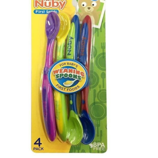 Nuby Weaning Spoons sendok Bayi 4pack