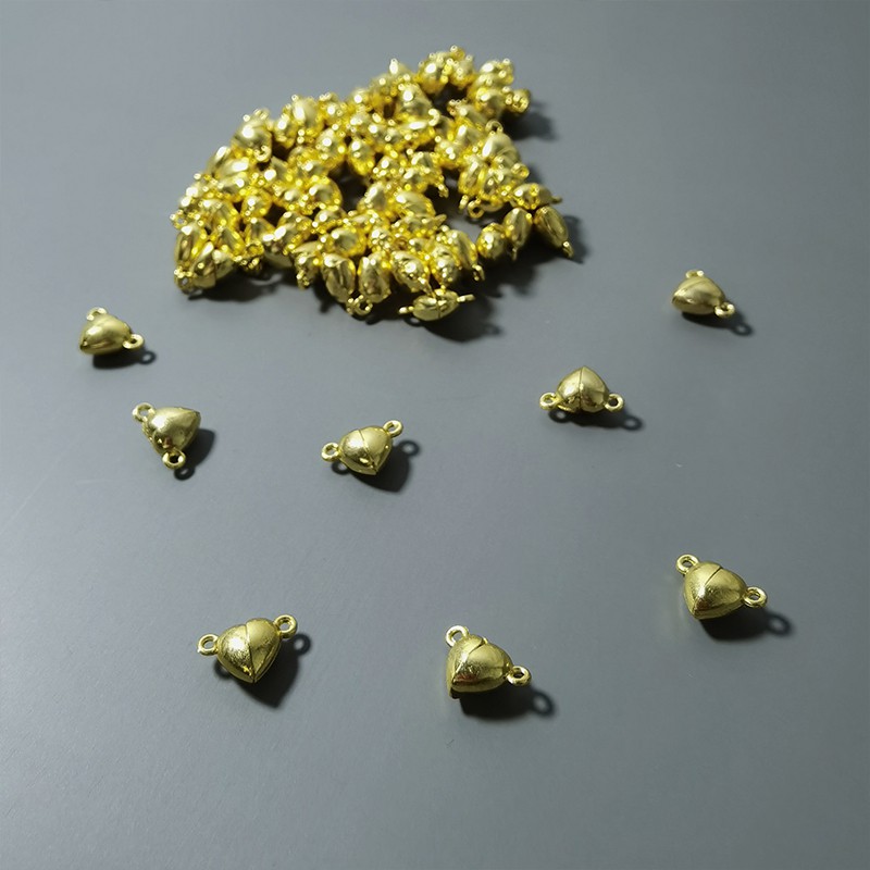 10pcs Magnetic Lobster Clasps Buckle Hook Round Ball Gesper Gelang Magnet DIY Jewelry Making Digunakan Untuk Gelang Couple - PD