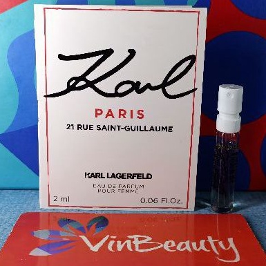 Vial Parfum OriginaL Karl Lagerfeld Paris 21 Rue Saint-Guillaume EDP Pour Femme 2 ml Murah