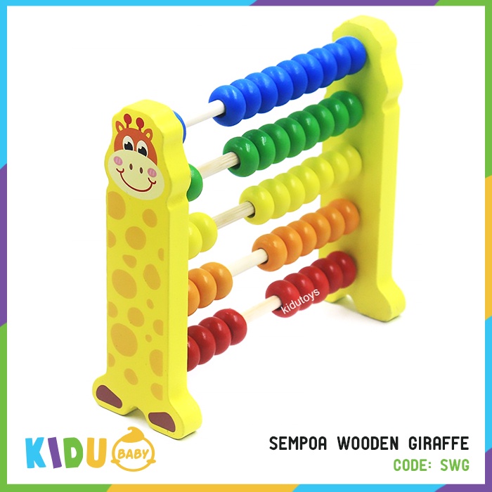 Mainan Montessori Sempoa Anak Educational Toys Wooden Toys Belajar Berhitung Kidu Baby