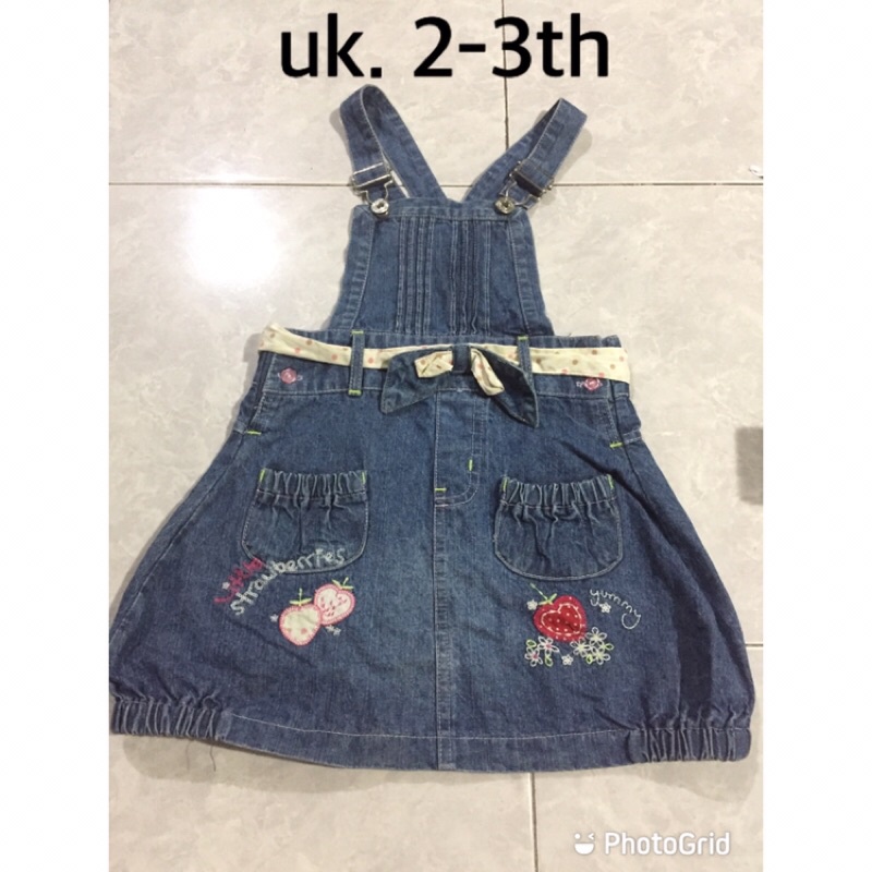 overall rok jeans anak preloved