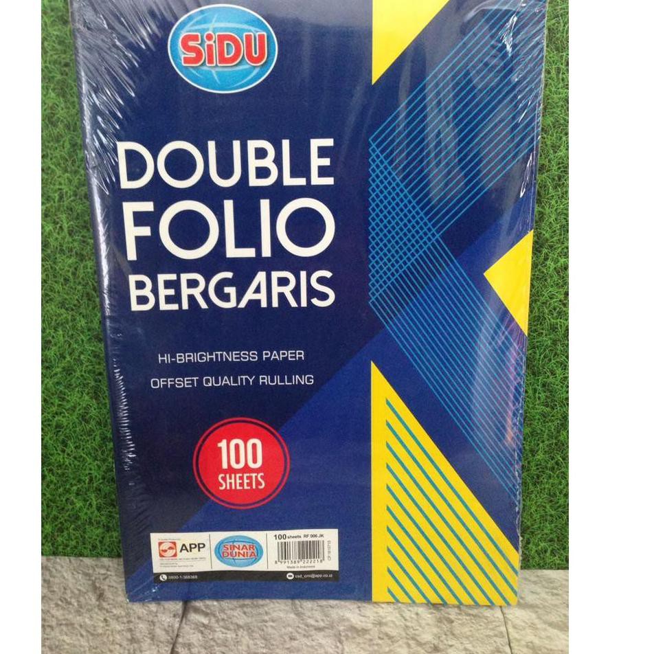 

s5 Q87 Kertas/Double Folio Bergaris Sidu 100 Sheets SINAR DUNIA MD W TGY