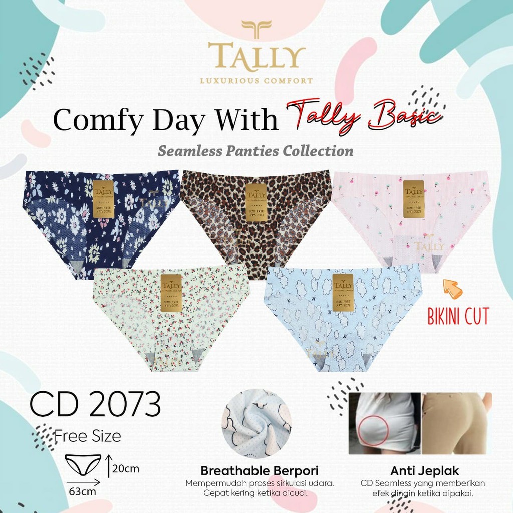 CD SEAMLESS TALLY 2073 2033 3024 TANPA JAHITAN ANTI NYEPLAK CUTTING MINI ALLSIZE PAKAIAN DALAM WANIT