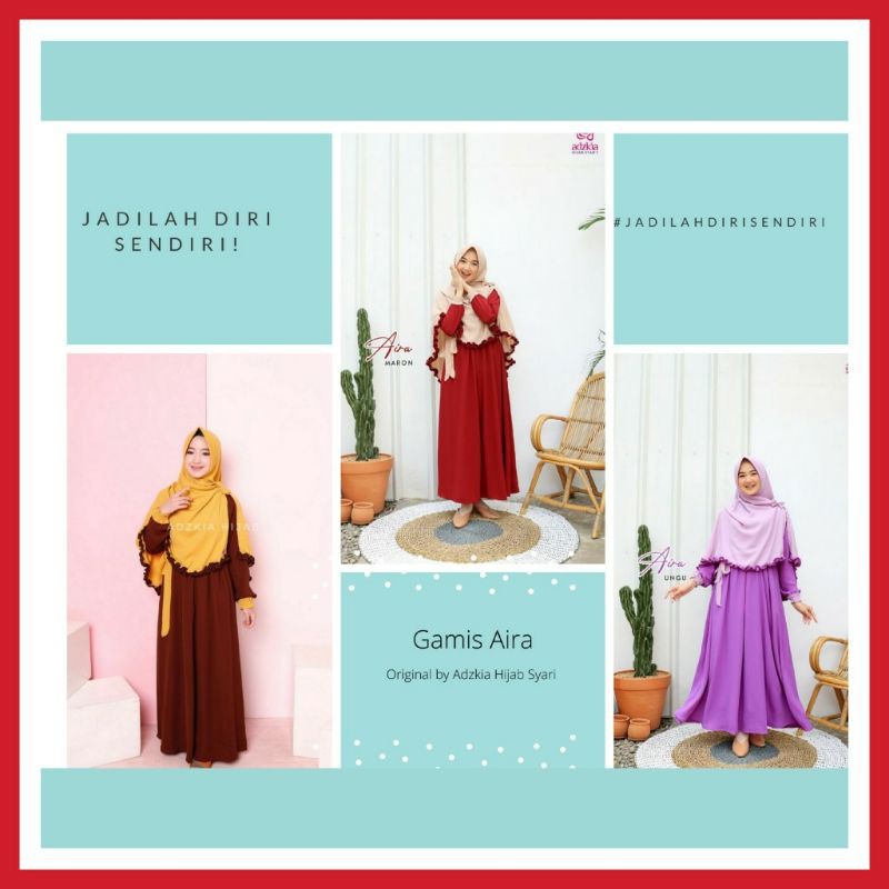 Gamis Set Aira Original By Adzkia Hijab Syari