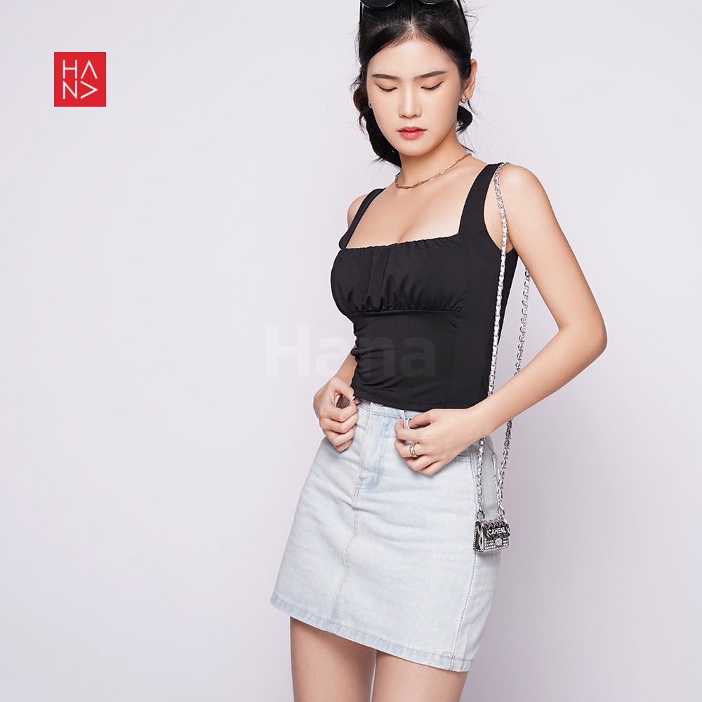 HanaFashion JKT - Larissa Ruched Tank Top Gaya Korea  - TT181
