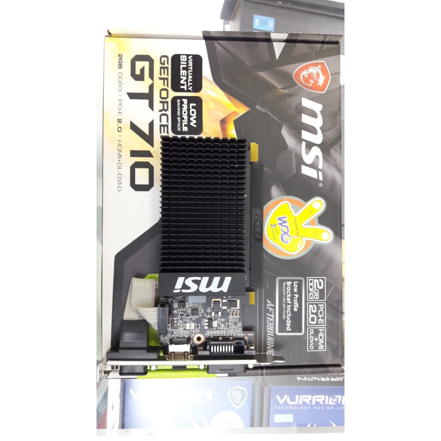 VGA Card MSI NVIDIA GEFORCE GT 710 2GB GDDR3 64bit HDMI,VGA,DVI