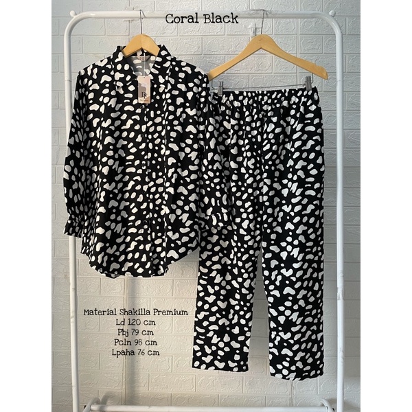 BEST SELLER One Set Super Jumbo Polos LD 120,LD 126,LD 130-Coral black Ld 120