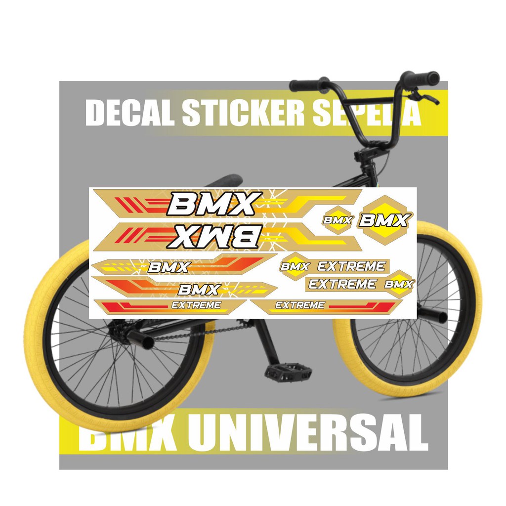 STICKER SEPEDA BMX 03 VARIASI LIS SIMPLE GOLD