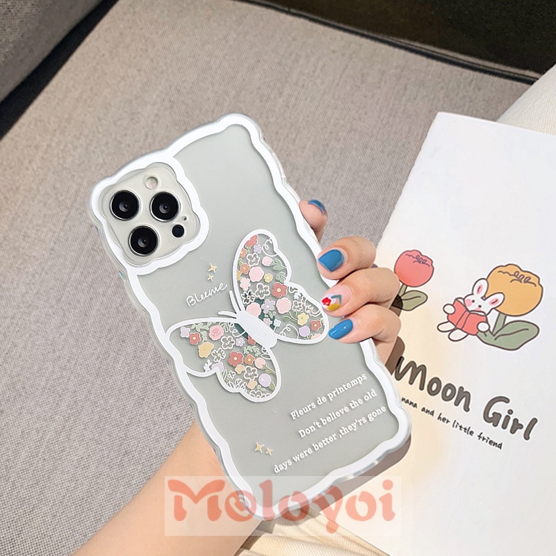 Butterfly Casing Soft Case Tpu Motif Kupu-Kupu Untuk iPhone 7 + / 8 + / 11 / X / XR / XS max / 12 / 13 pro max