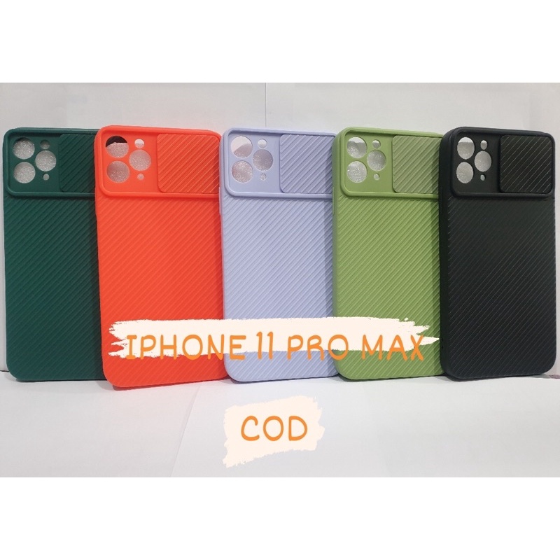 CASE IPHONE 11 PRO MAX -SOFCASE SLIDE IPHONE 11 PRO MAX PELINDUNG KAMERA -BENUA DUNIA