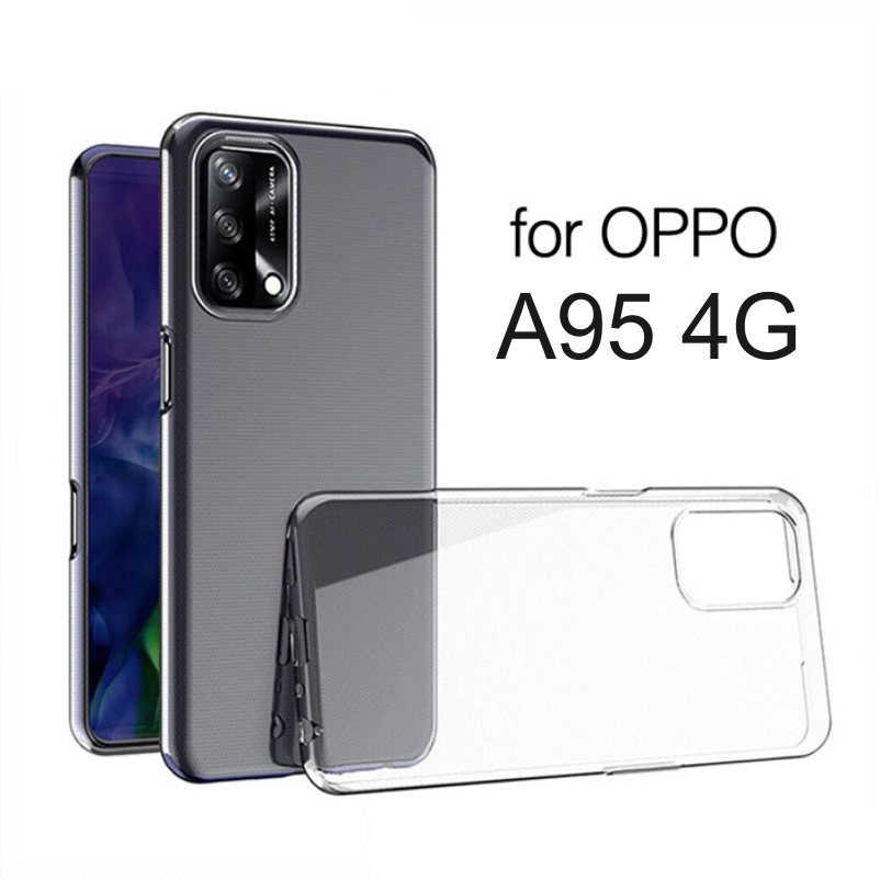 Case Oppo A95 4G Clear Case Tebal 2MM Transparant TPU Premium Softcase