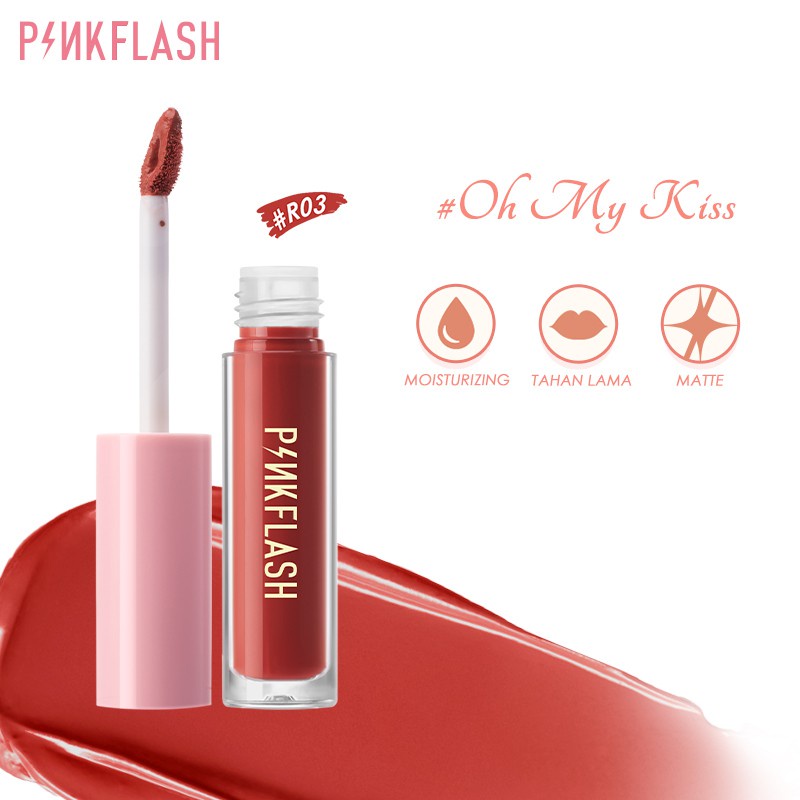 PINKFLASH Matte Lipstick Soft Long Lasting Moisturizing High Pigmentation R03 1 Pc Matte Lip Gloss