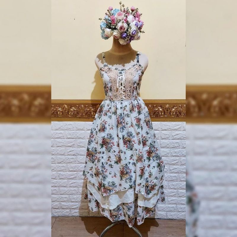 Axes Femme Floral Long Dress