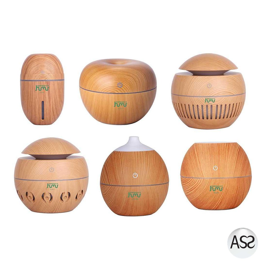 ASS Shop - Taffware Ultrasonic Humidifier Aroma Essential Oil Wood 130ml