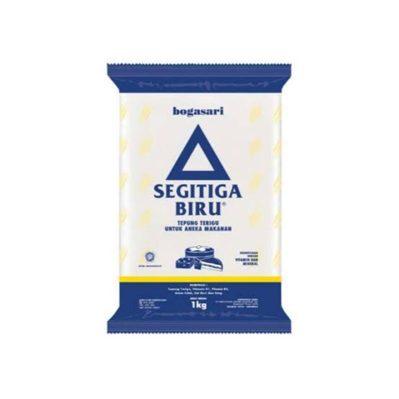 

Tepung Terigu Segitiga Biru 1kg Kemasan (protein sedang)
