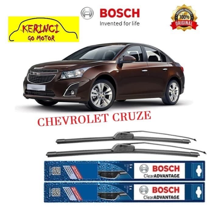 WIPER BOSCH CLEAR ADVANTAGE CHEVROLET CRUZE 24&quot; &amp; 18&quot; SEPASANG WIPER