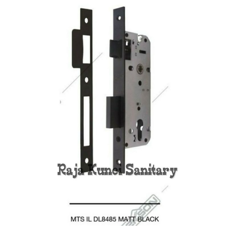 Lockcase Lidah Dekson MTS IL 8485 Matt Black/Kunci Lidah Dekson Hitam Black+Cylinder Dekson Black