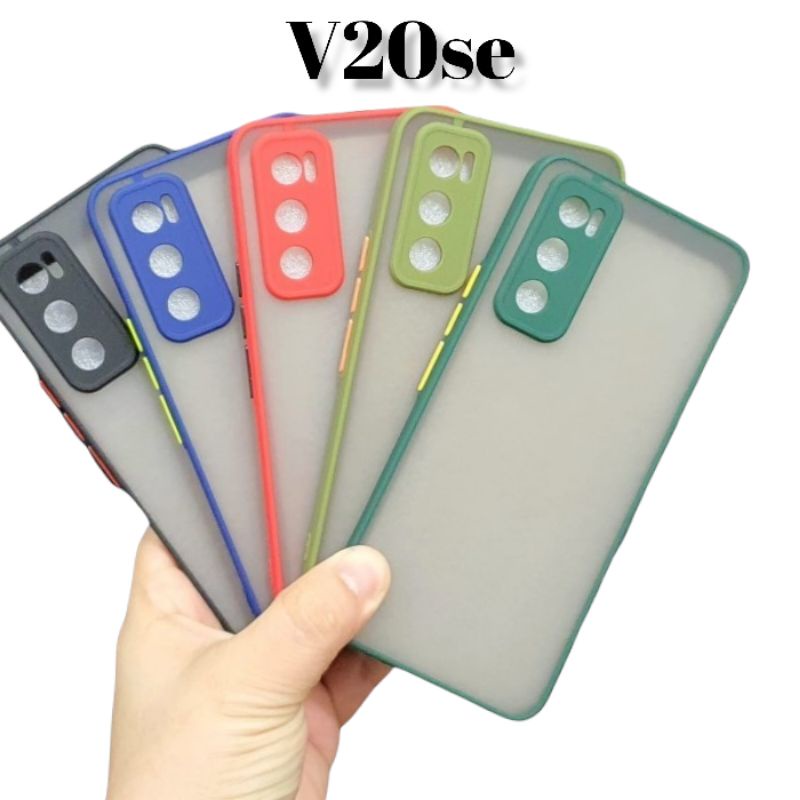 CASE MATTE VIVO V20SE SILICON MACARON TRANSPARAN