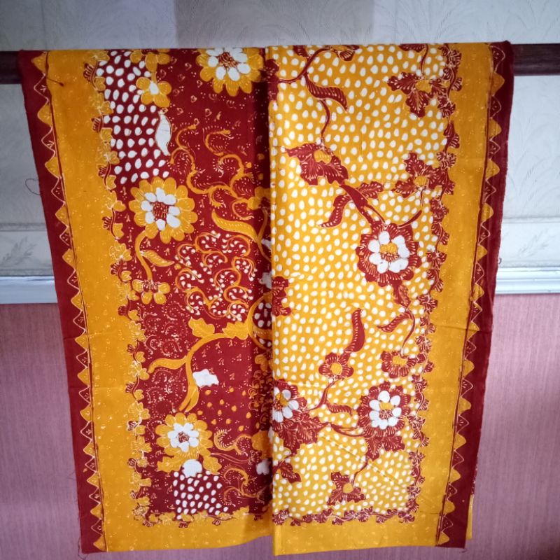batik tulis lasem pagi sore kuning cantik