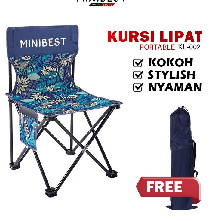 [] MINIBEST Kursi Lipat Camping Kursi Lipat Outdoor Portable Kursi Gunung Bangku Extra Besar Super K