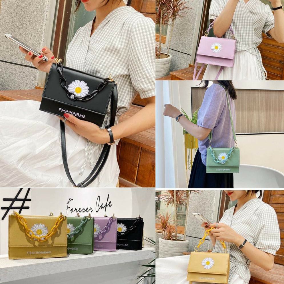 HF DAILY - TAS SELEMPANG WANITA FSHION BAG MOTIF BUNGA