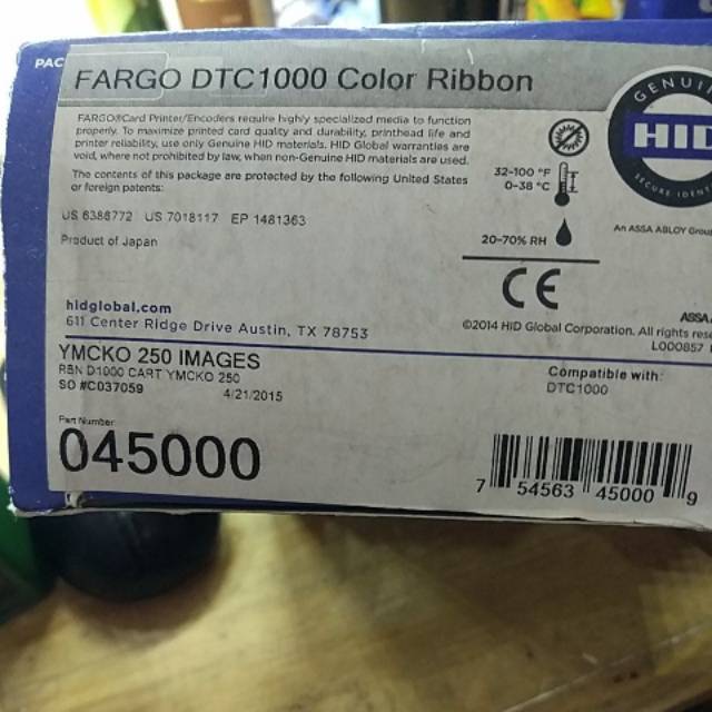 

Ribbon Fargo PN 045000 DTC1000
