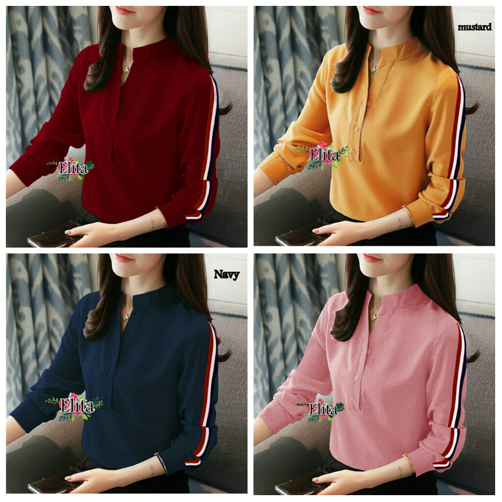 FWG - ELITA BLOUSE / BLOUSE KOREA / BLOUSE WANITA KOREA / PAKAIAN WANITA / ATASAN MURAH