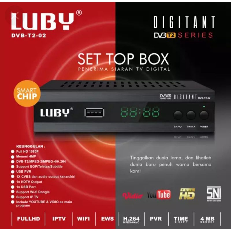 SET TOP BOX LUBY T2 02