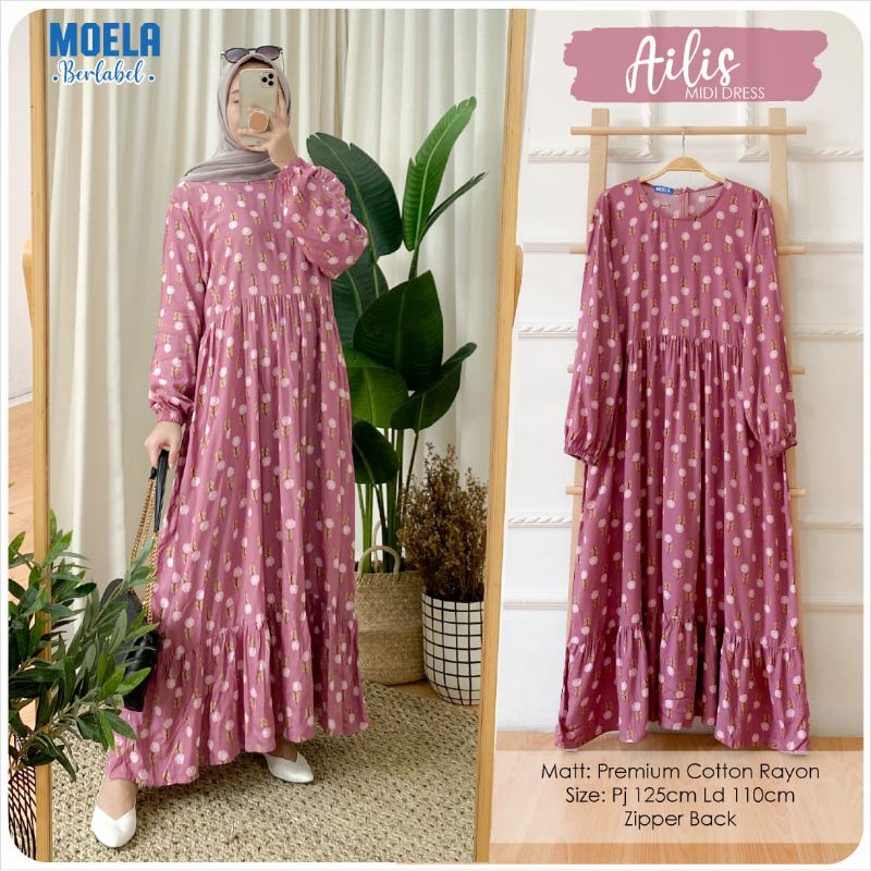 AILIS MIDI DRES @115.000 ORI BY MOELA