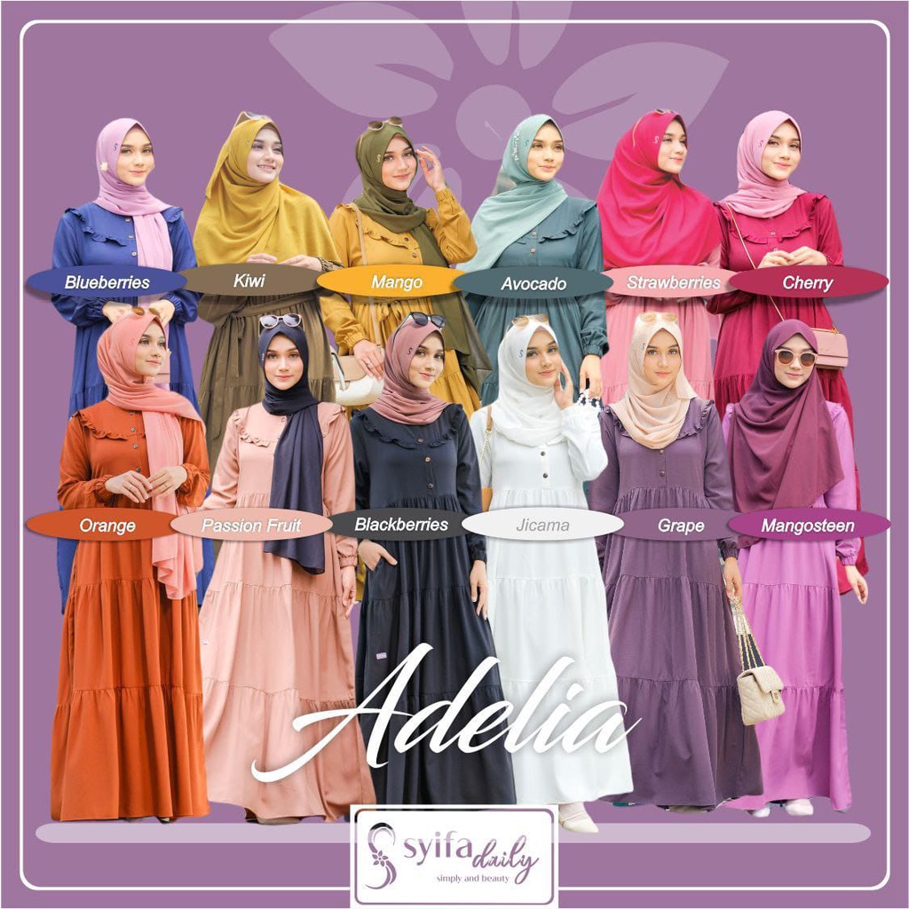DAILY DRESS TERBARU ADELIA BY SYIFA DAILY (MOM SERIES)