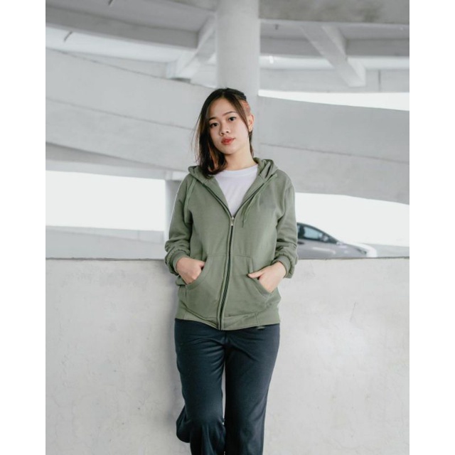 HOODIE ZIPPER OLIVE