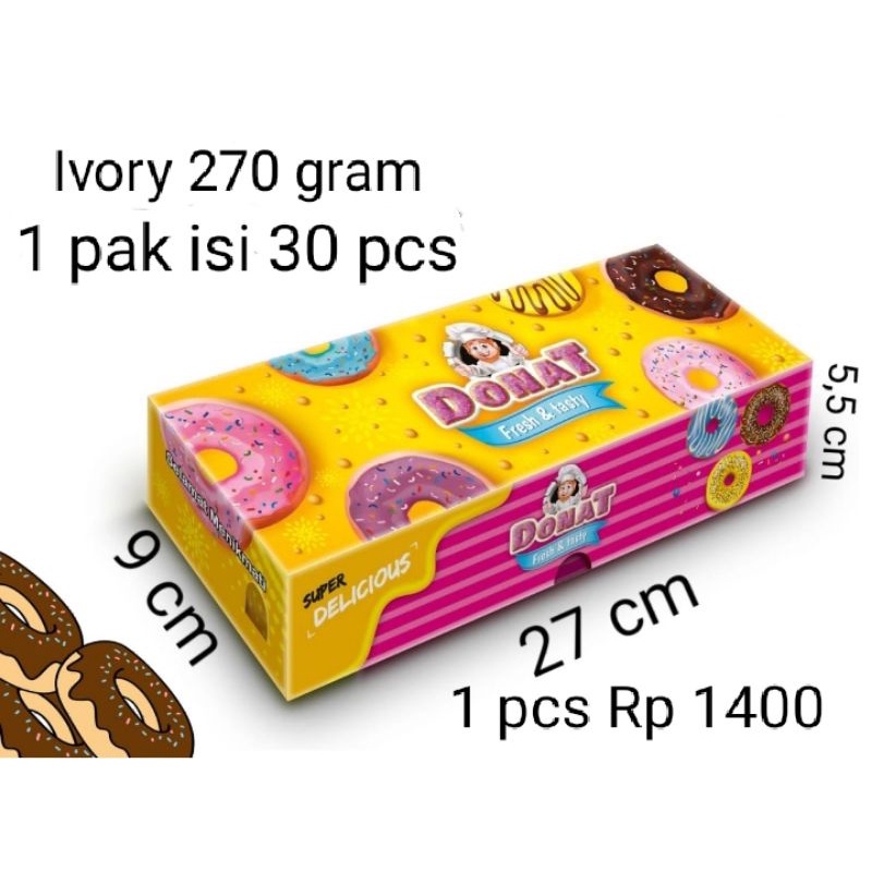 

BOX DONAT IVORY isi 3 PCS UK 27x9x5.5 cm