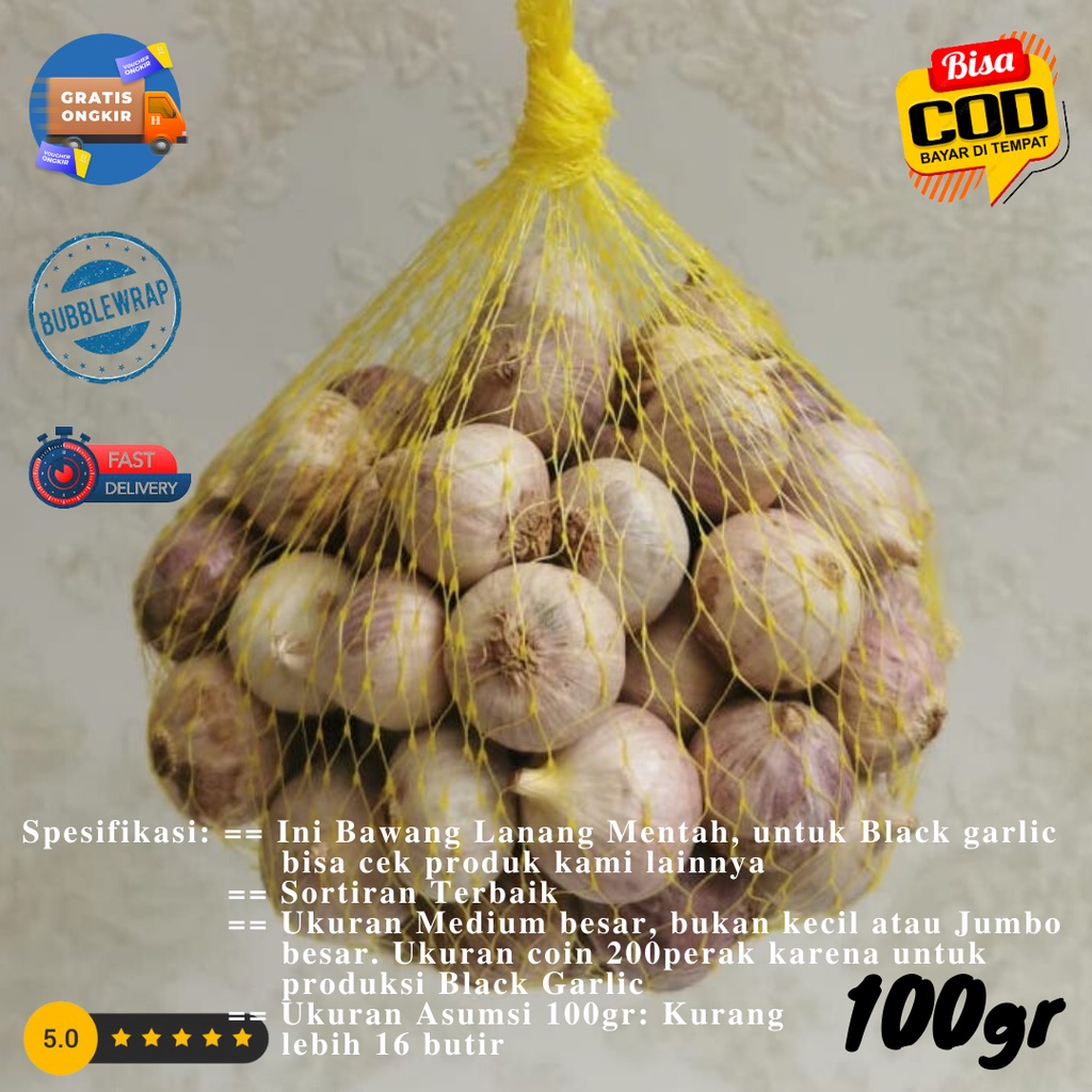 

Bawang Putih Tunggal Bawang Lanang 100gr