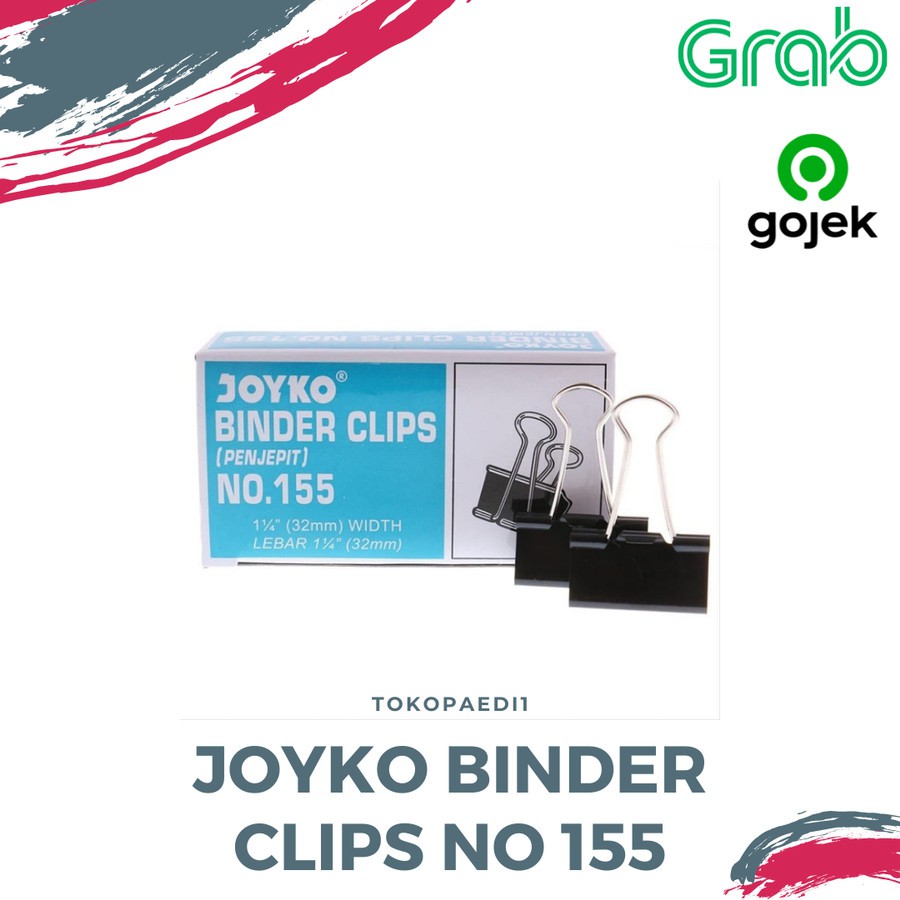 

BINDER CLIP JOYKO NO 155 UKURAN SEDANG