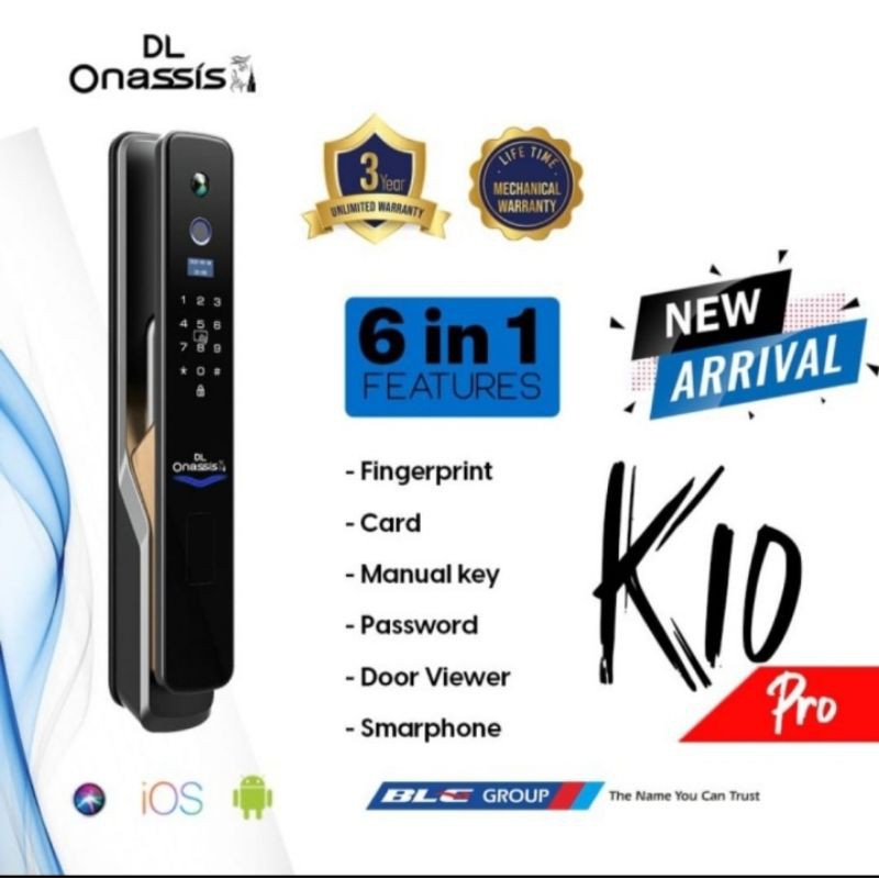 Digital Lock Onassis K.10 pro / Kunci pintu Digital Onassis