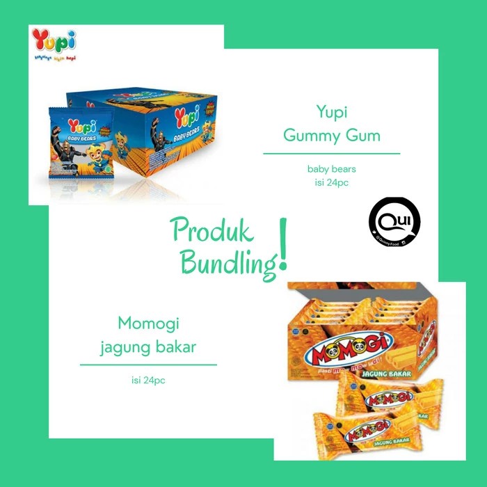 

Bundling Produk Yupi Baby Bears dan Momogi Jagung Bakar