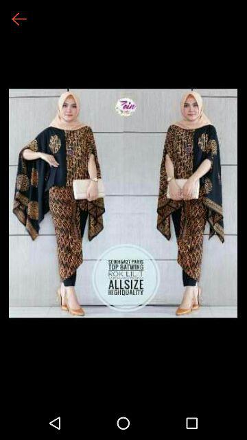 Seikha #3 Zein Set Kebaya Modern Batik Sogan Asli Kebaya Casual Kebaya Batik Solo Rok Lilit Soga
