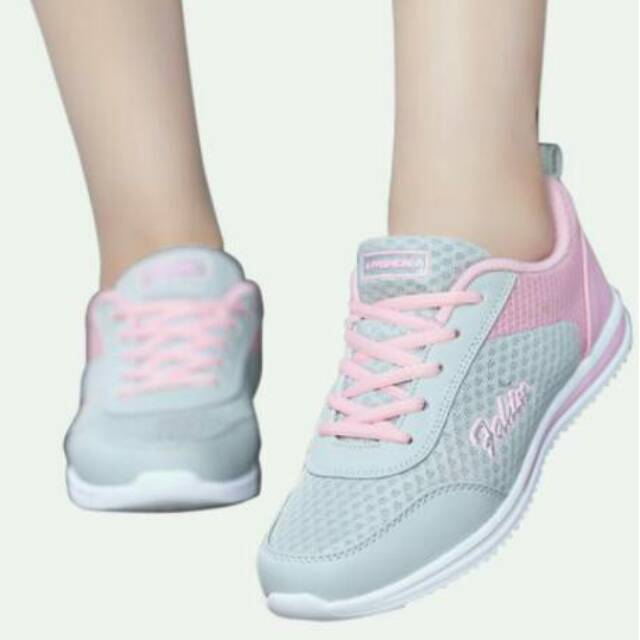 SEPATU WANITA FH JOICO ABU PINK MUDA