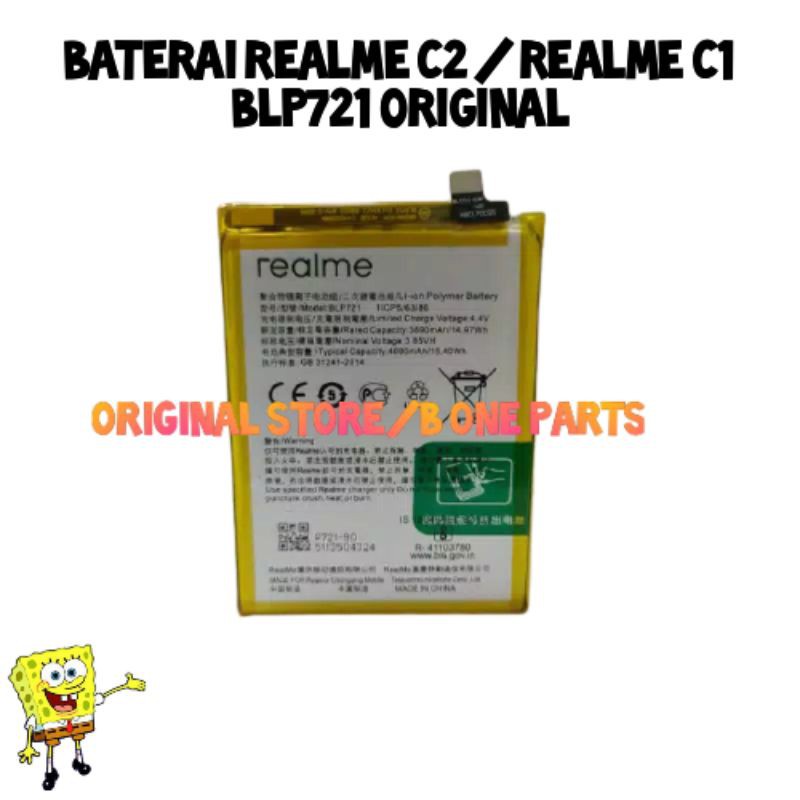 BATERAI BATRE BATRAI BATTERY REALME C2 BLP721 ORIGINAL