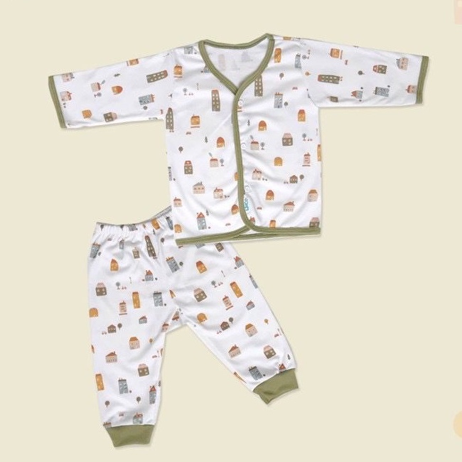 SETELAN BAJU PIYAMA BAYI NEWBORN 0 - 3 BULAN ALL SIZE / SETELAN BAJU PANJANG BAYI PIYAMA BAYI BAJU TIDUR BAYI