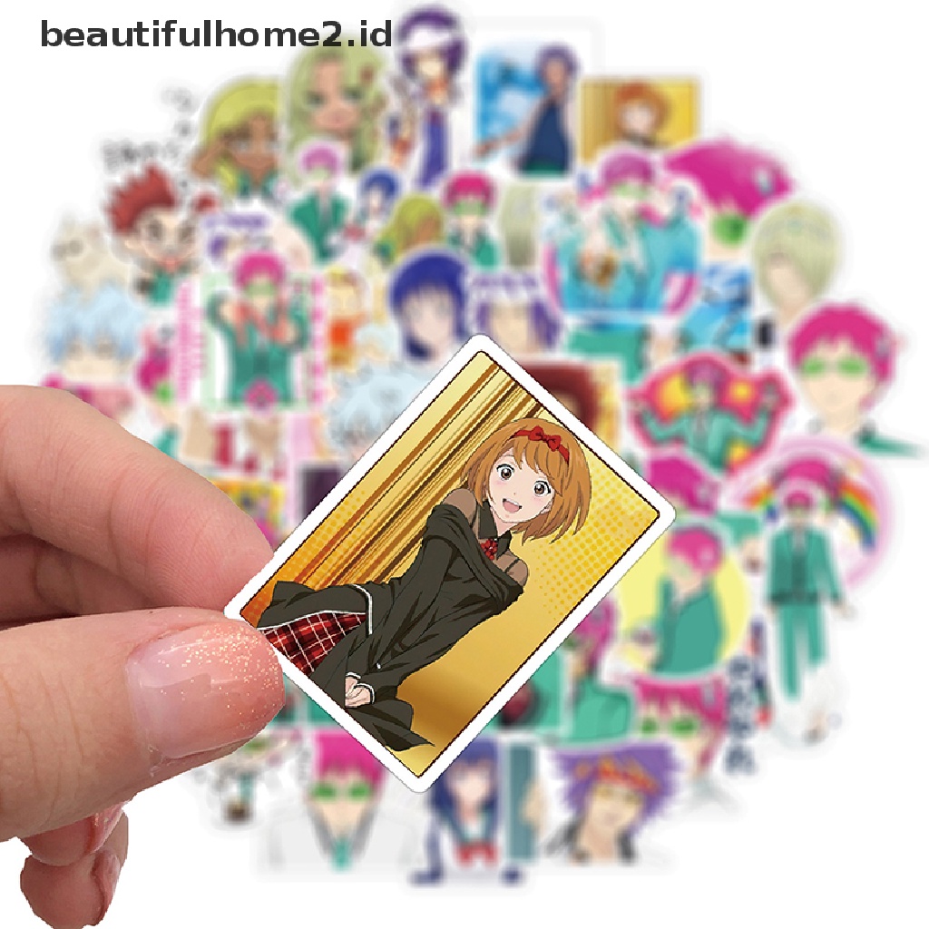 (beautifulhome2.id) 50pcs Stiker Graffiti Saiki Kusuo no sai-nan Untuk Laptop / Skateboard